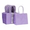 50 Pack Purple Paper Gift Bags with Handles, Bulk Set for Birthday Themed Party Favors, Presents (6 x 5 x 2.5 In)
